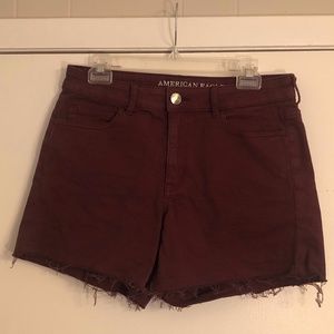 🌷🌷AEO High-Rise Shortie Raw Hem Shorts SZ 10